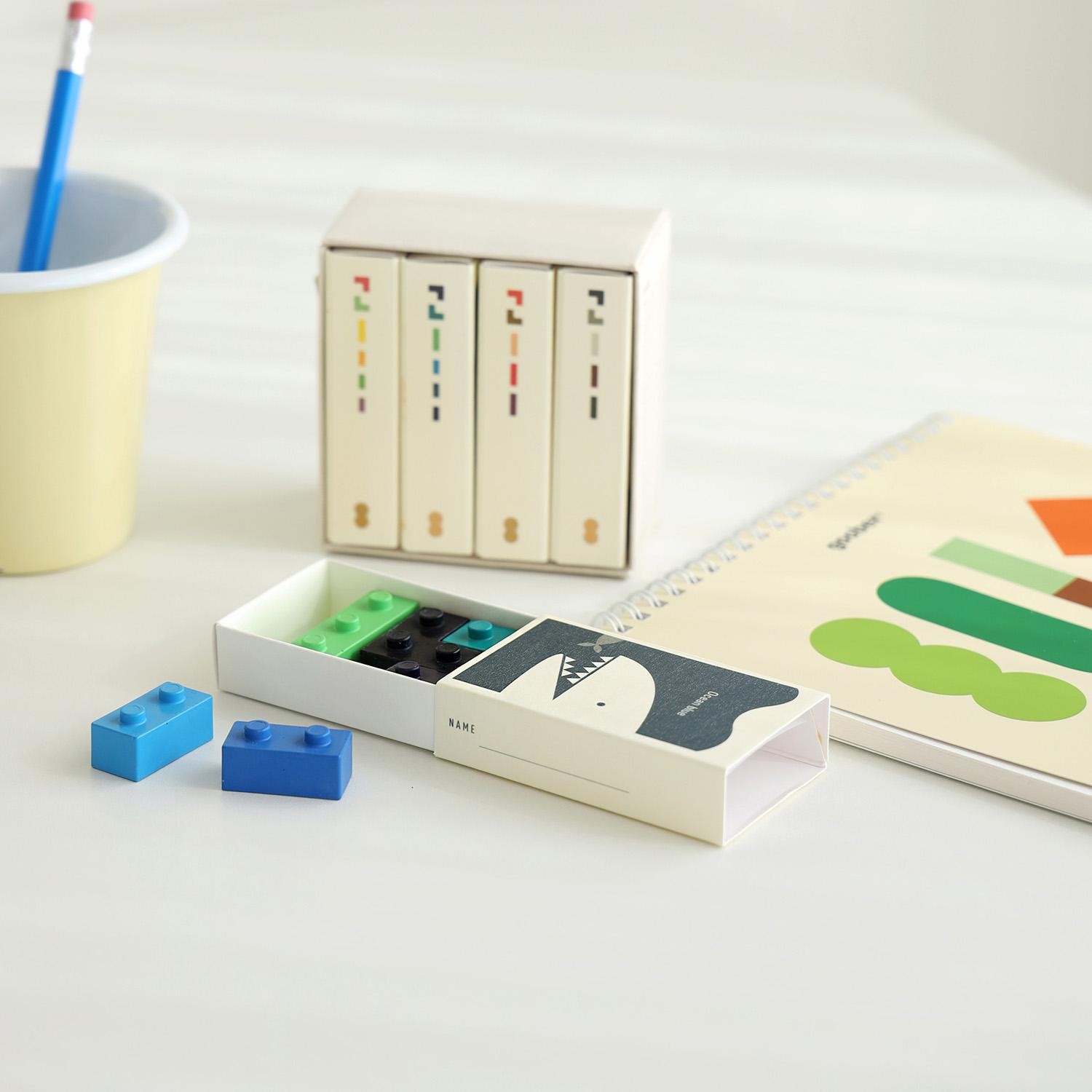 Crayon Block Seasons – Set di Pastelli a Mattoncino 4 Stagioni
