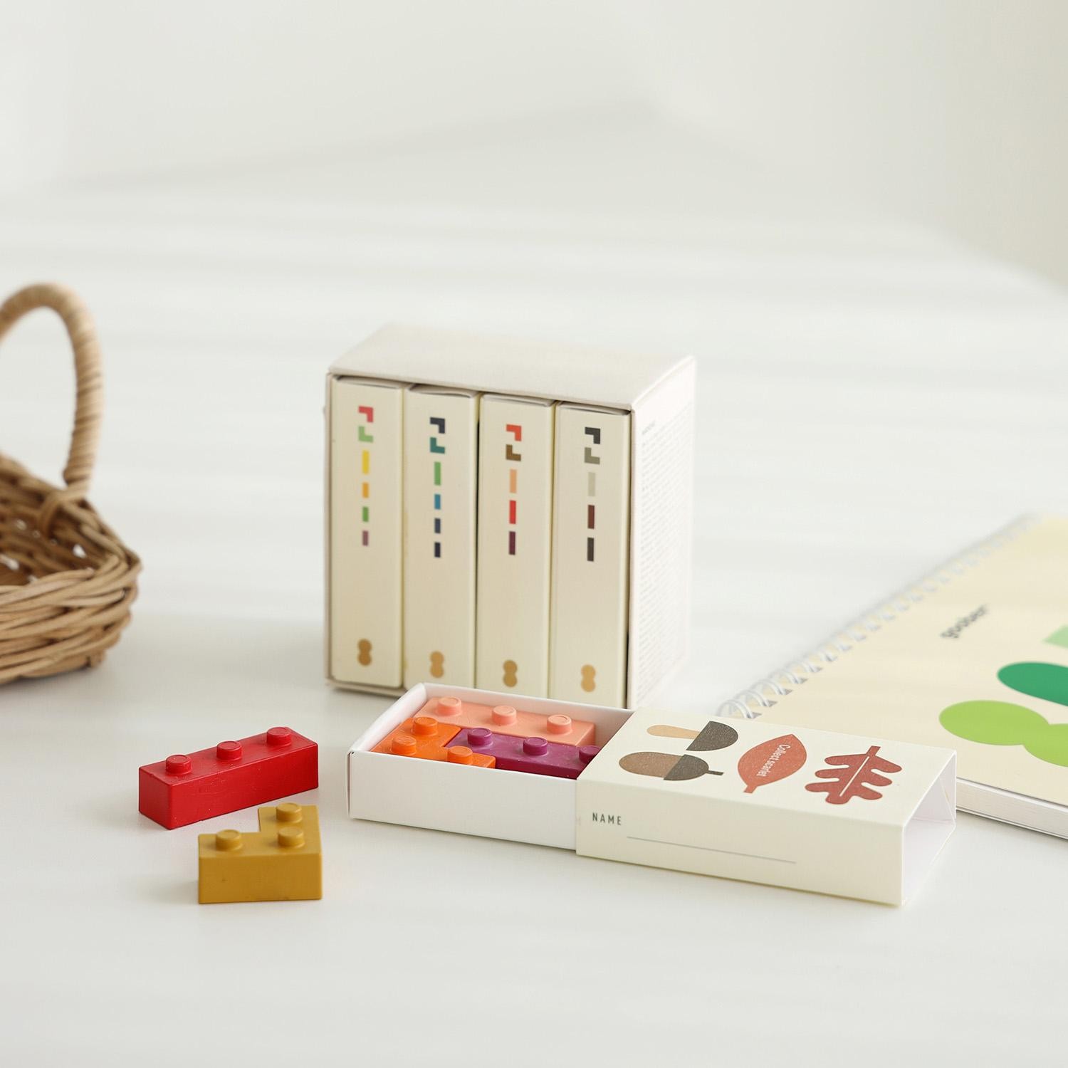 Crayon Block Seasons – Set di Pastelli a Mattoncino 4 Stagioni