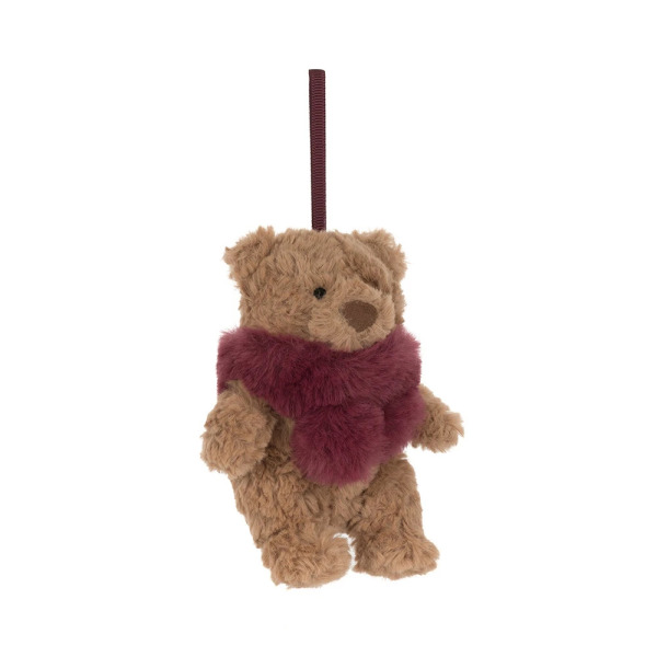 Decorazione Natalizia Bartholomew Bear con Sciarpa Rossa