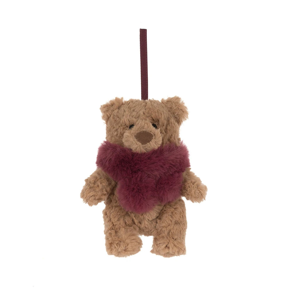 Decorazione Natalizia Bartholomew Bear con Sciarpa Rossa
