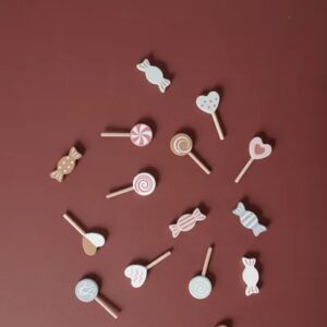 Set di caramelle in legno