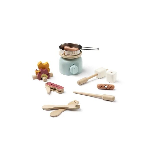 Set Fornello da campeggio in legno