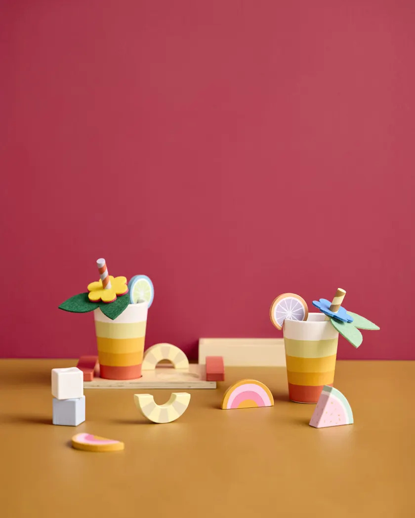Set Bevande alla Frutta in Legno