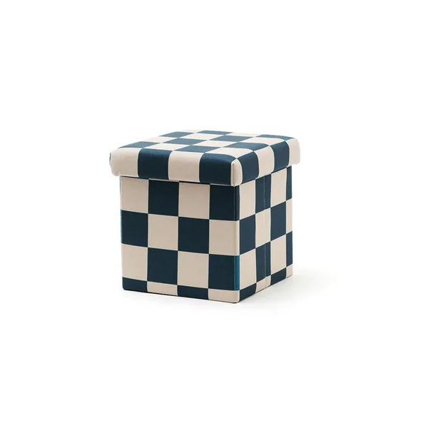 Pouffe contenitore quadrato teal