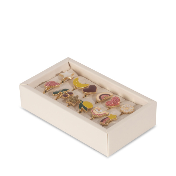 Confezione da 12 anelli – multicolore
