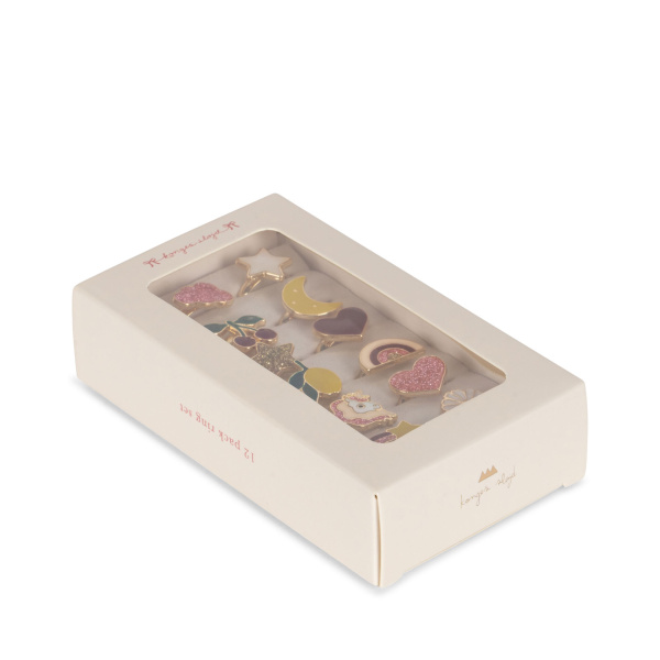 Confezione da 12 anelli – multicolore