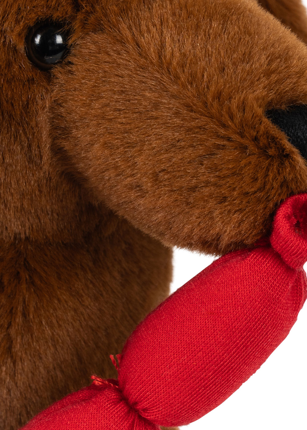 Peluche Chorizo Sausage Dog con Cestino