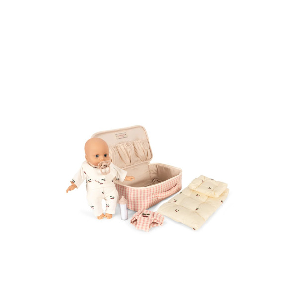 Valigetta Nursery con Bambola Pink Check
