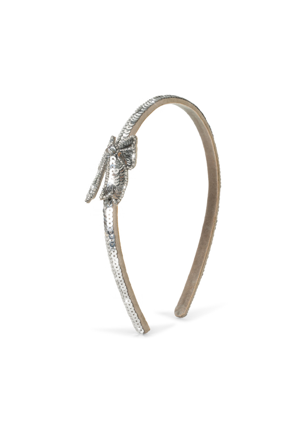 Cerchietto Sequin con Fiocco in Paillettes