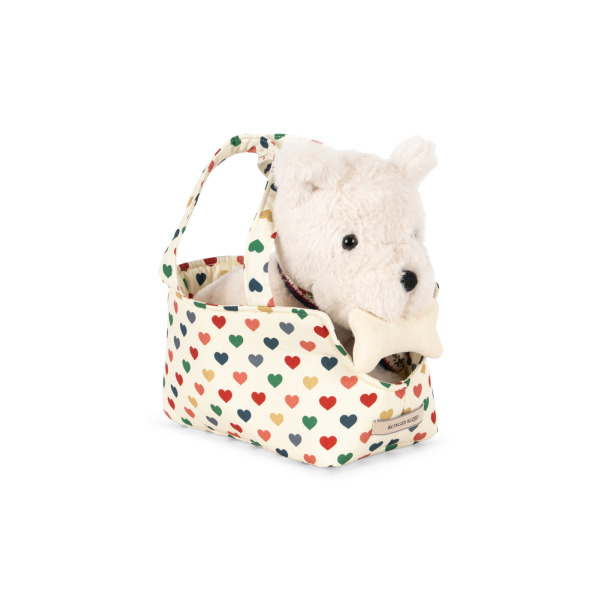 Peluche Terry Puppy con Trasportino