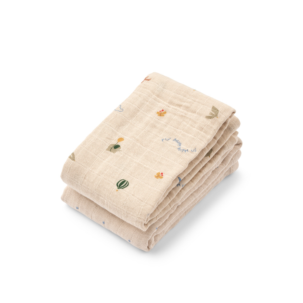 Set di 2 Mussoline in Cotone Biologico