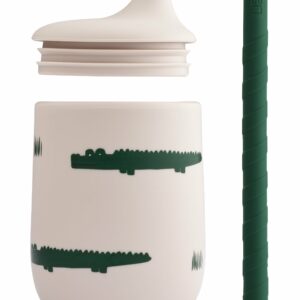 Bicchiere in silicone con cannuccia
