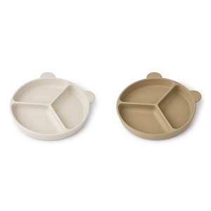 Set 2 piatti divisori STACY con ventosa