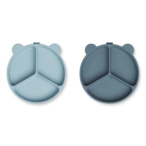 Set 2 piatti divisori STACY con ventosa
