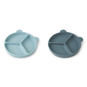 Set 2 piatti divisori STACY con ventosa