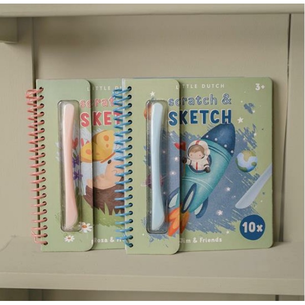 Libro Scratch & sketch Rosa & Friends