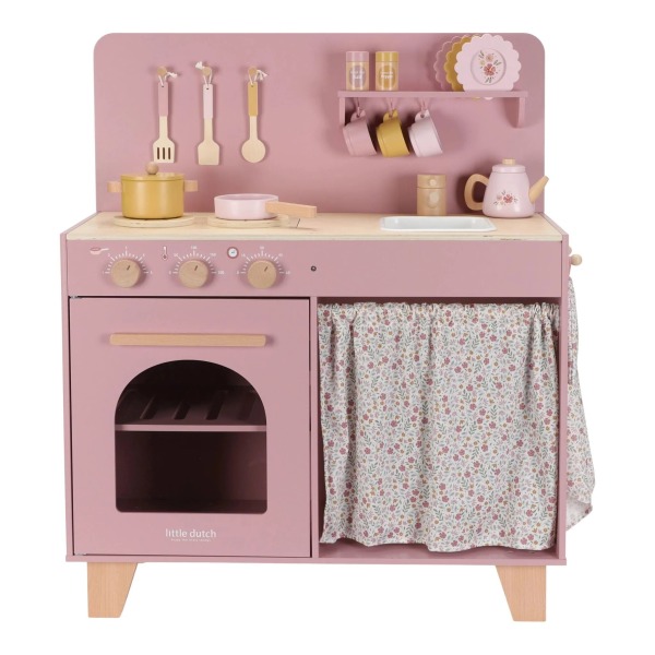 Cucina in legno rosa