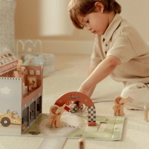 C Little Dutch LD2524RACETRACK 3 P.JPG Pista da corsa in legno in valigetta