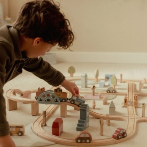 Binario del treno in legno – XL