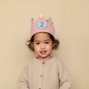 Birthday Crown con numeri rosa