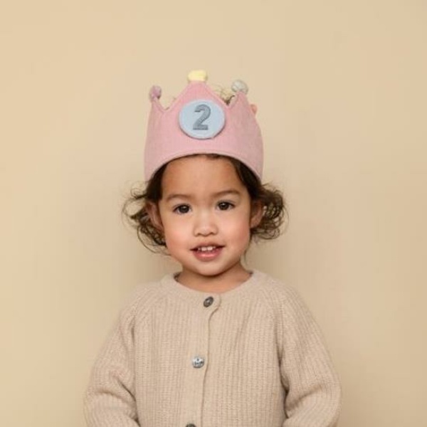Birthday Crown con numeri rosa