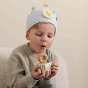 Birthday Crown con numeri azzurri