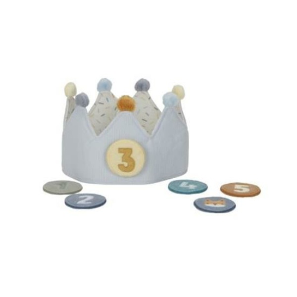 Birthday Crown con numeri azzurri