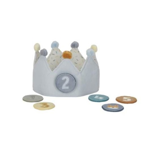 Birthday Crown con numeri azzurri