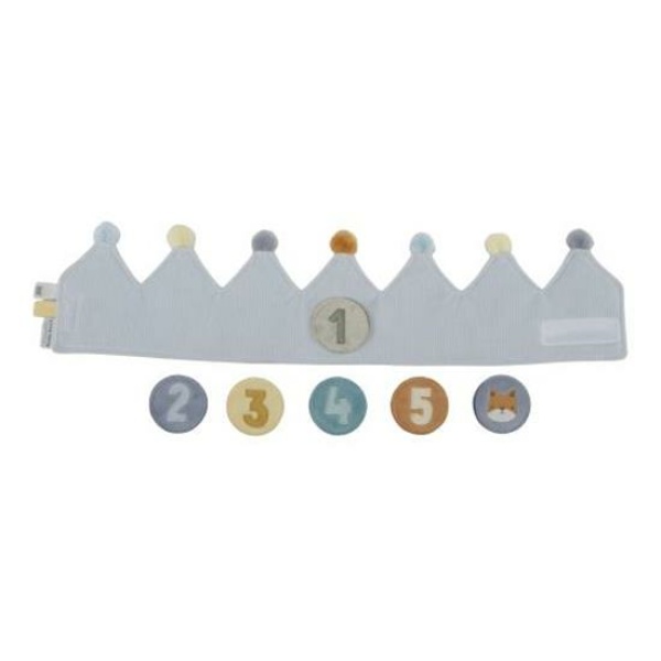 Birthday Crown con numeri azzurri