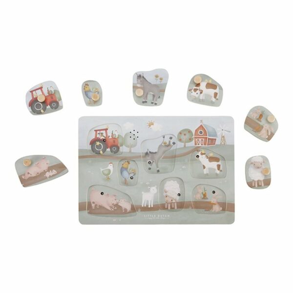 Puzzle sonoro in legno Little Farm