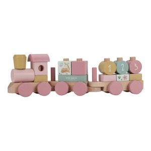Treno di Blocchi di Legno – Rosa