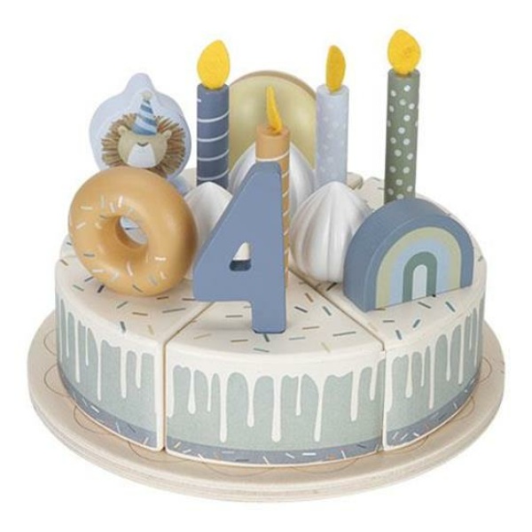 Torta di compleanno in legno Blu