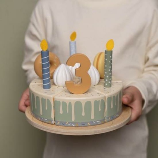 Torta di compleanno in legno Blu