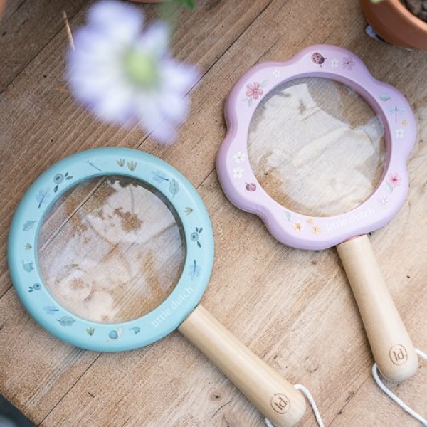 Lente d’ingrandimento in legno – Fairy Garden