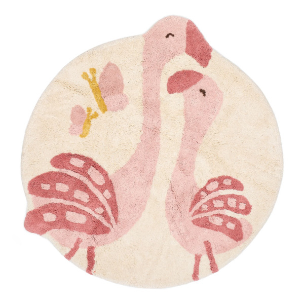 Tappeto Gioco Fenicottero in Cotone Biologico