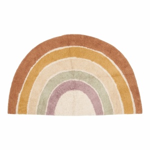 Tappeto vintage a forma di arcobaleno