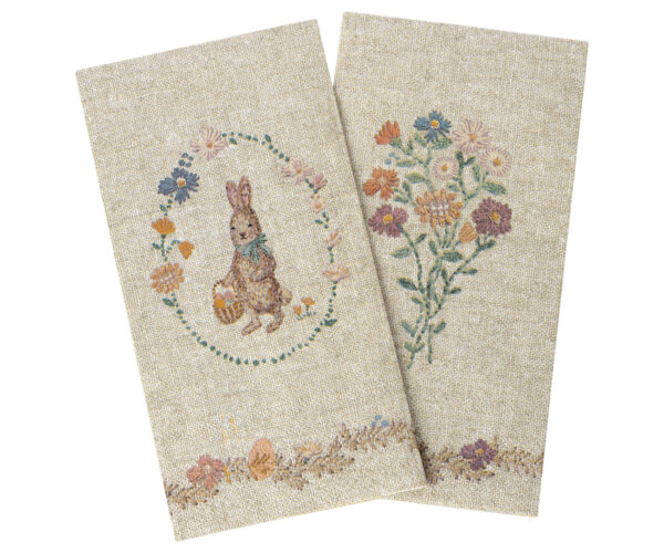 Tovaglioli conigli e fiori