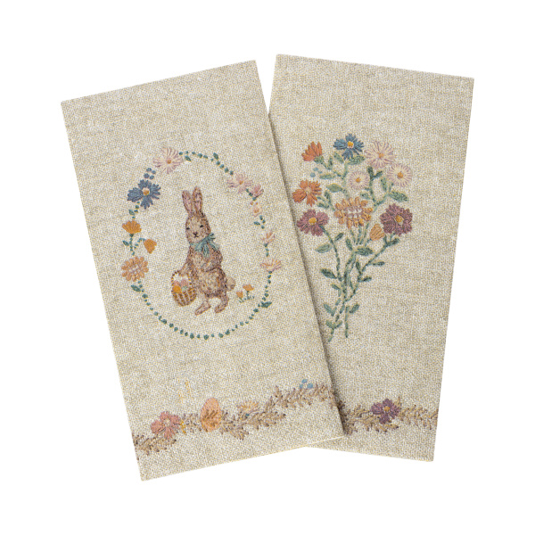 Tovaglioli conigli e fiori
