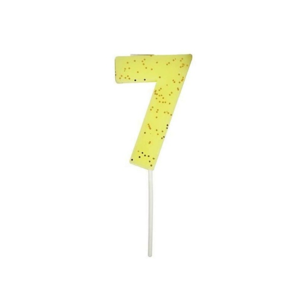Candela numerata glitterata Sette
