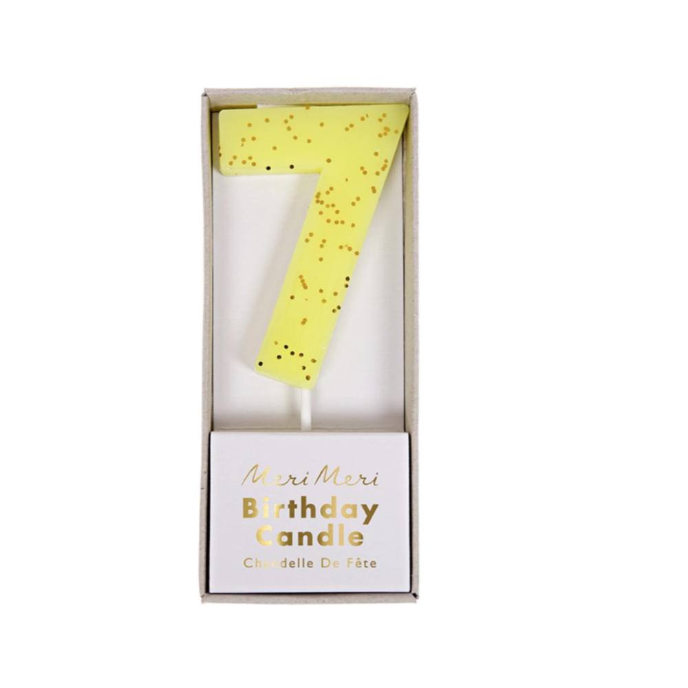 Candela numerata glitterata Sette