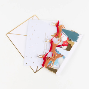 Biglietto di auguri Slitta 3D