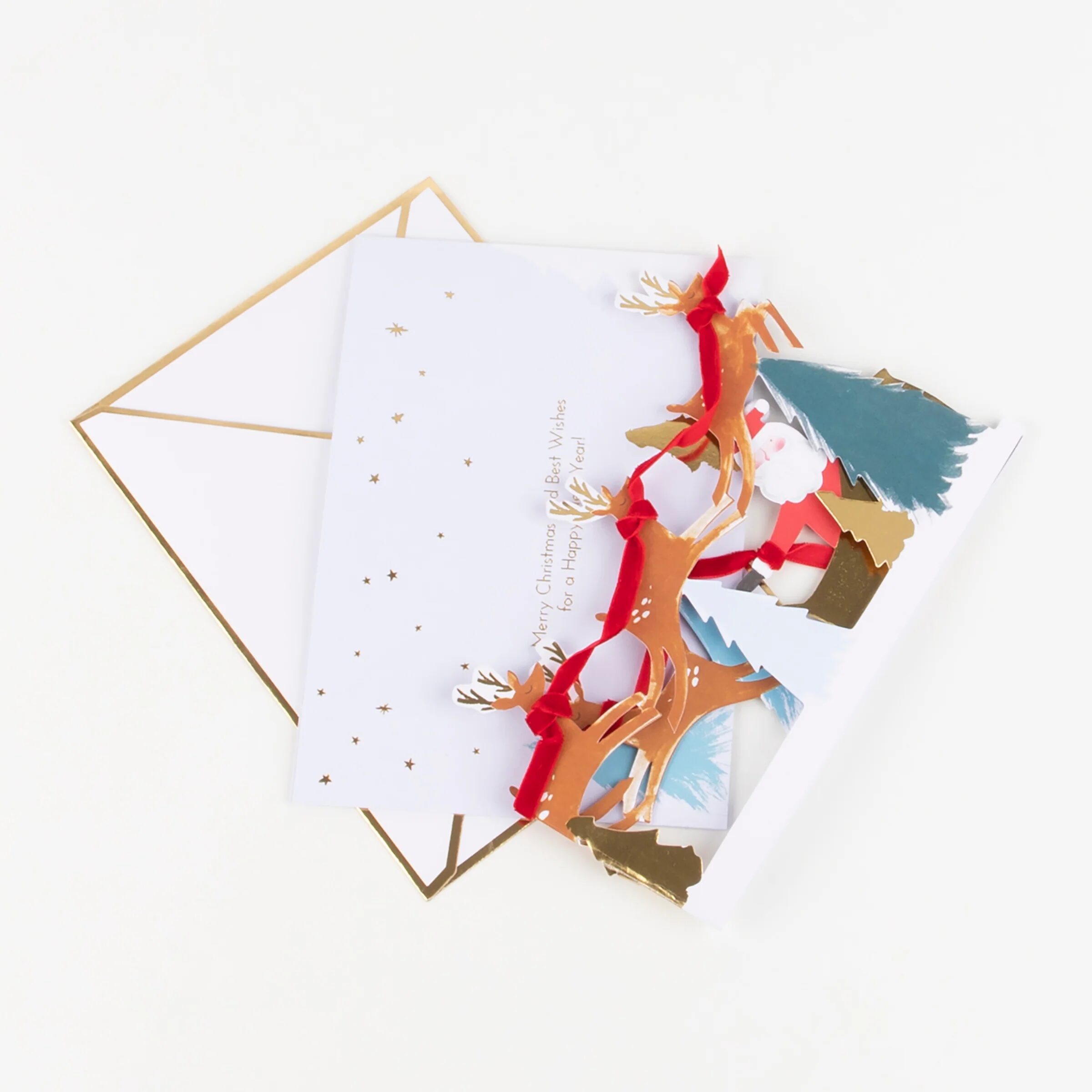 Biglietto di auguri Slitta 3D