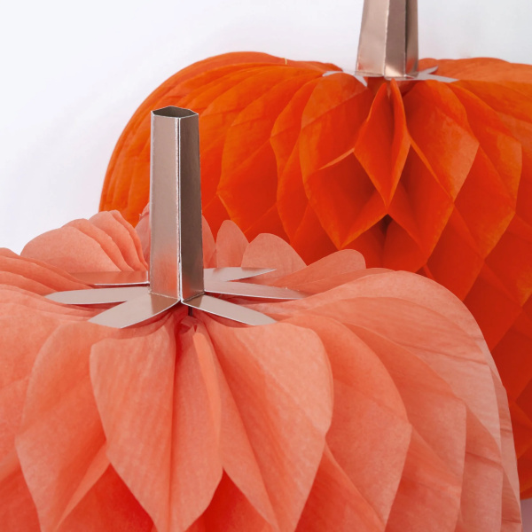 Decorazioni Halloween Honeycomb Pumpkins