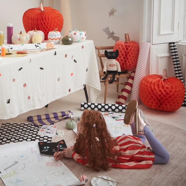Decorazioni Halloween Honeycomb Pumpkins