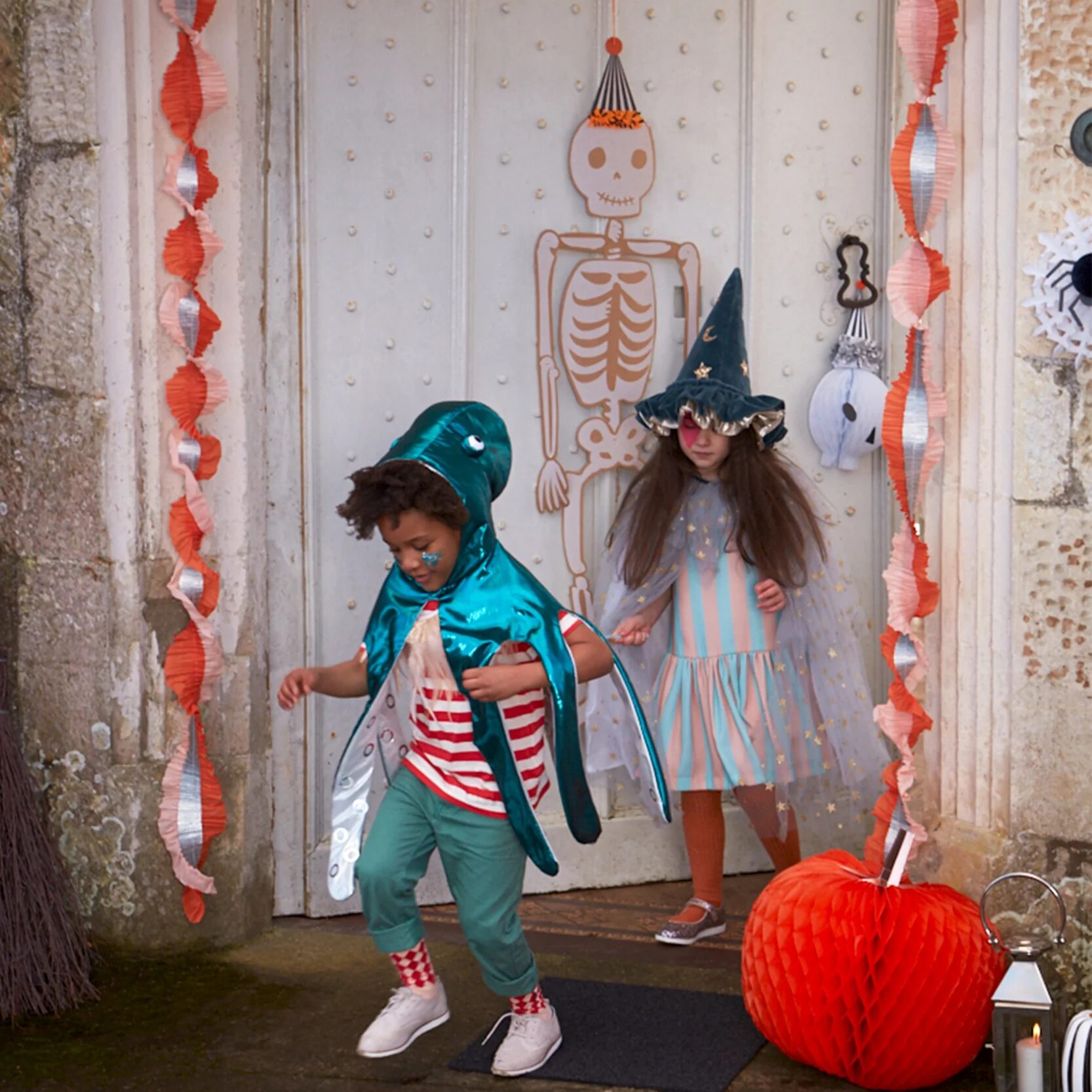 Decorazioni Halloween Honeycomb Pumpkins