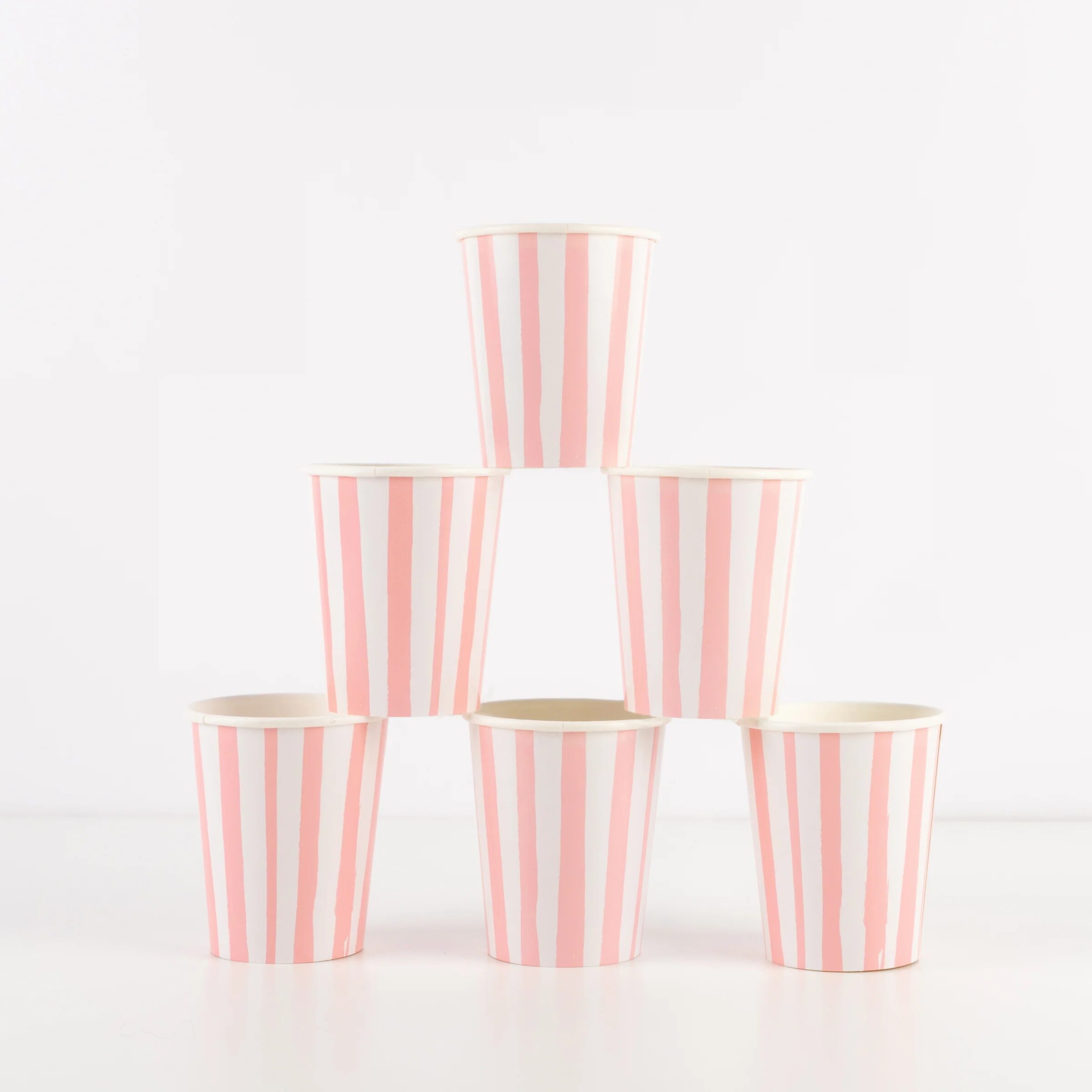 Bicchieri a righe rosa