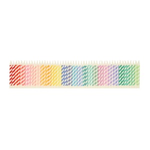 Mini candele a strisce arcobaleno