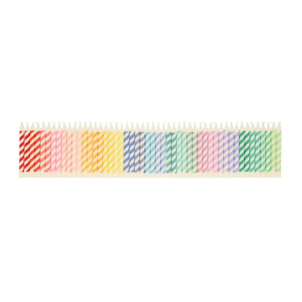 Mini candele a strisce arcobaleno