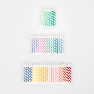 Mini candele a strisce arcobaleno