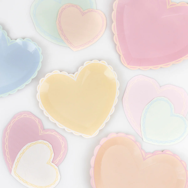 Tovaglioli piccoli cuore pastello